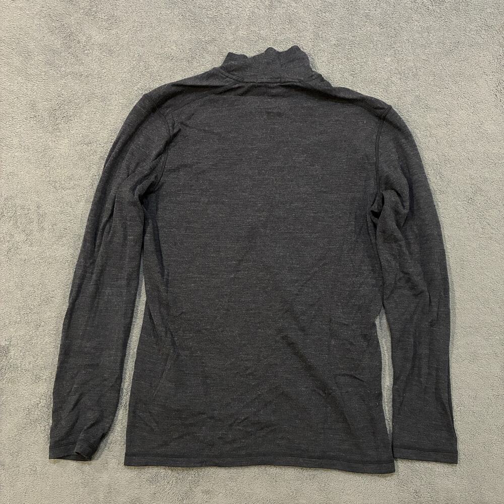 Smartwool Dark Gray Merino Wool Blend Quarter Zip Baselayer Women's Size Small - Picture 2 of 8
